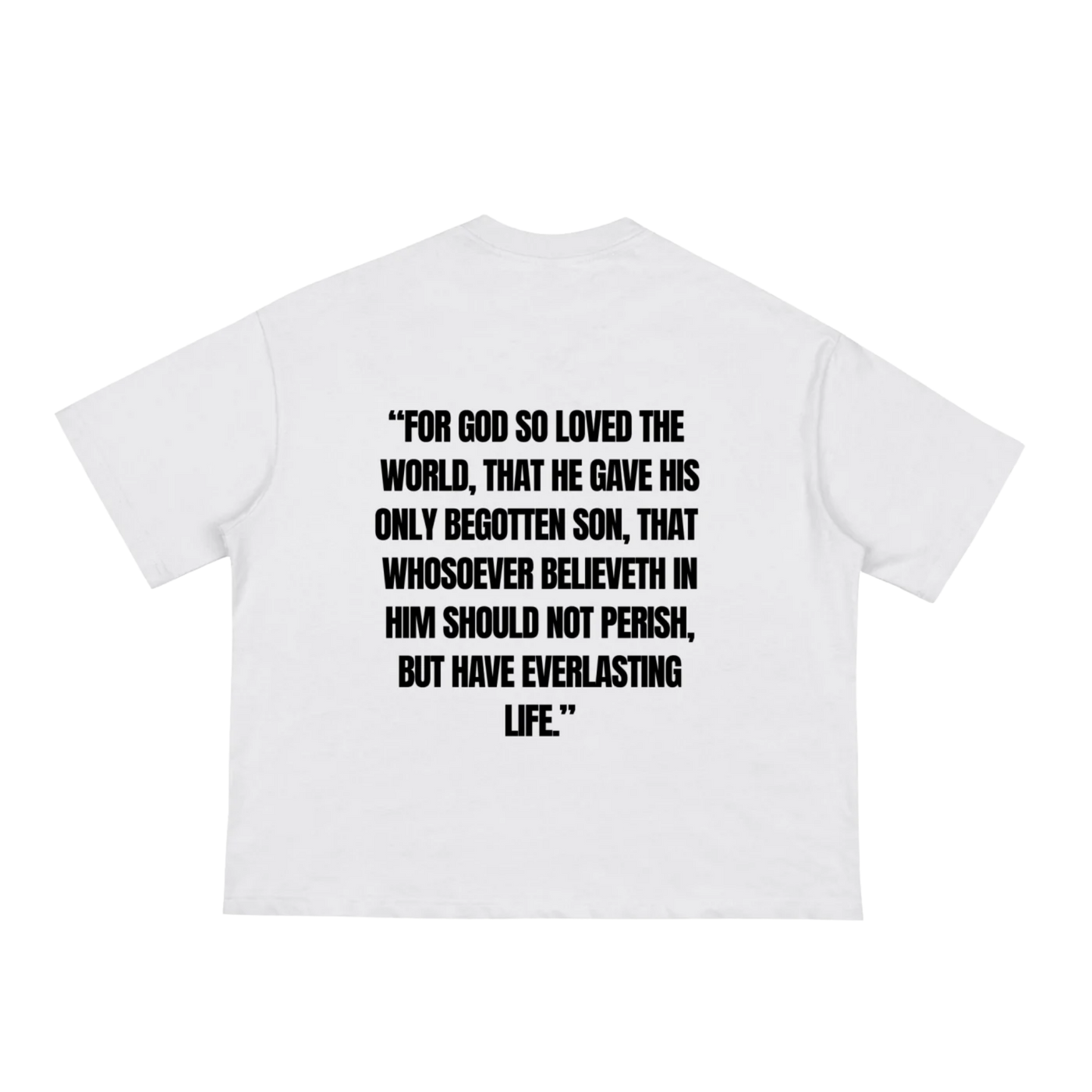 JOHN 316 Tee — White/Black