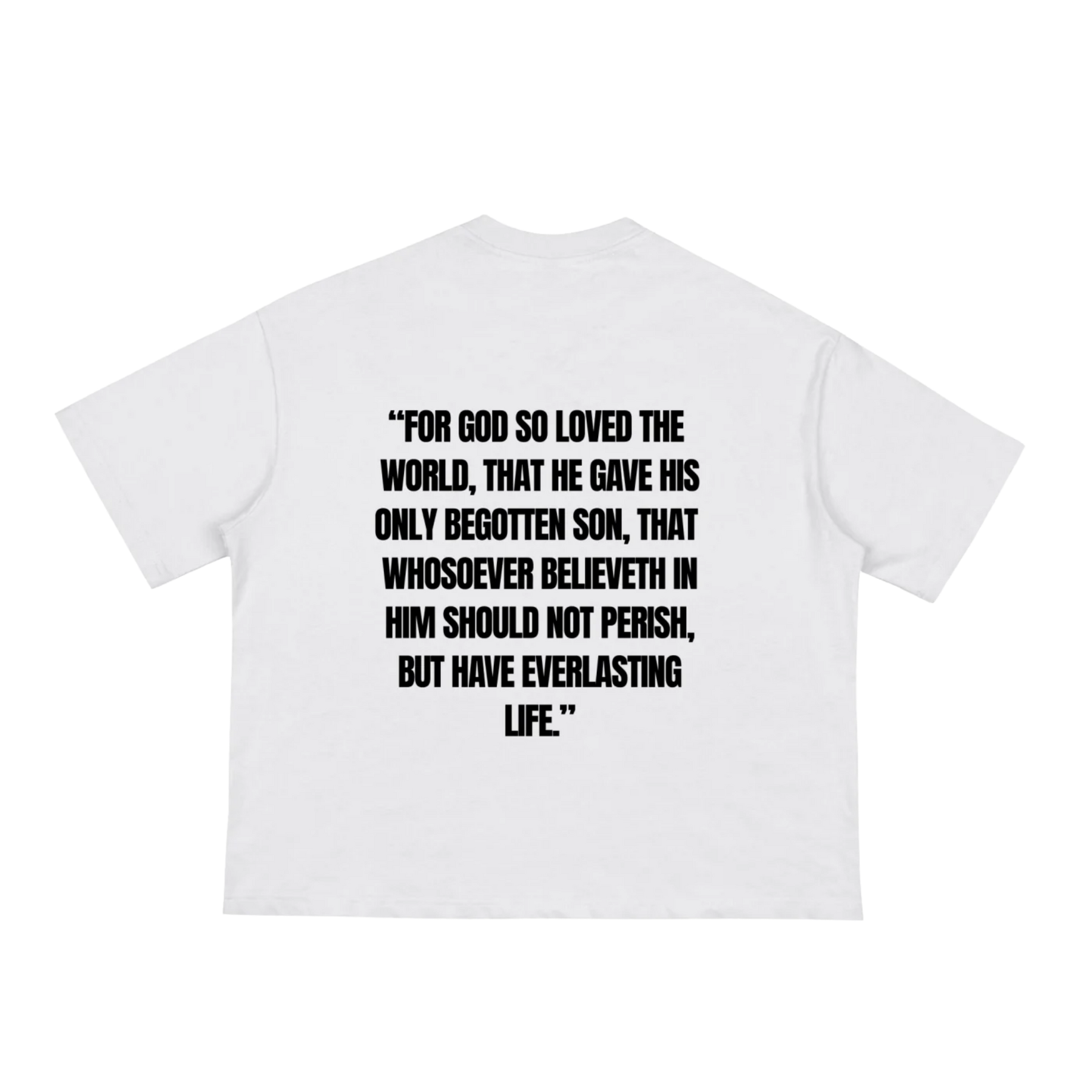 JOHN 316 Tee — White/Black