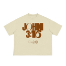JOHN 316 Tee — Cream/Brown