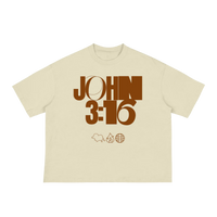 JOHN 316 Tee — Cream/Brown