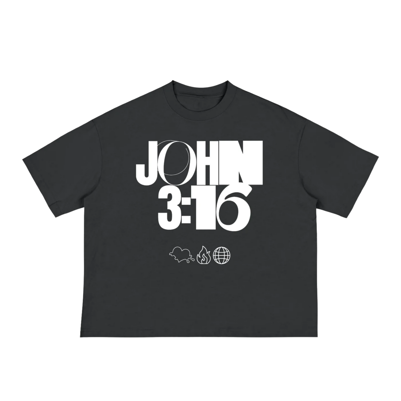 JOHN 316 Tee — Black/White