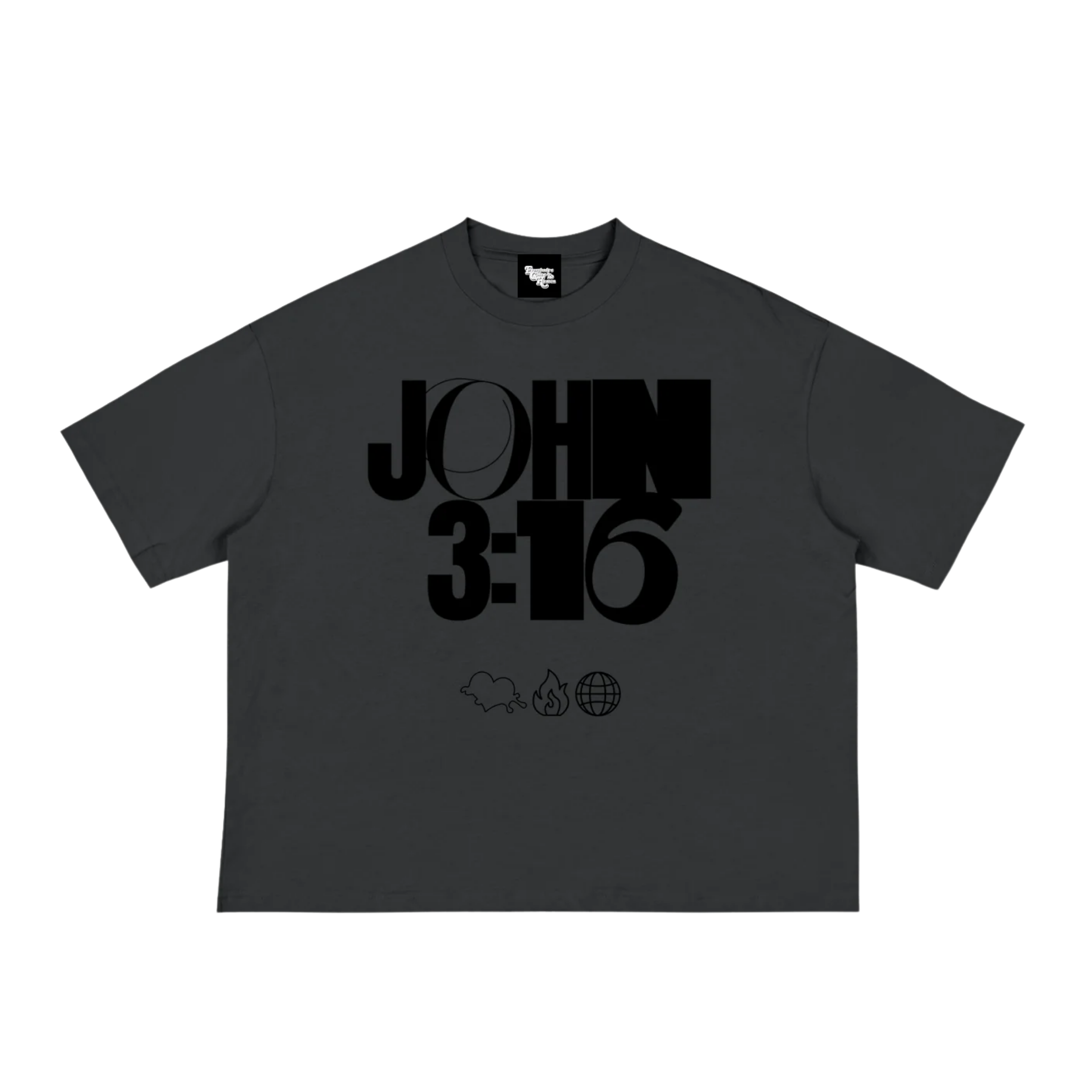 JOHN 316 Tee — Black/Black