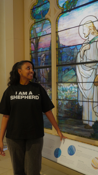 "I AM A SHEPHERD" Tee - Black/White (Boxy Oversized T-Shirt)
