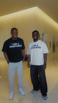 "I AM A SHEPHERD" Tee - White/Black (Boxy Oversized T-Shirt)