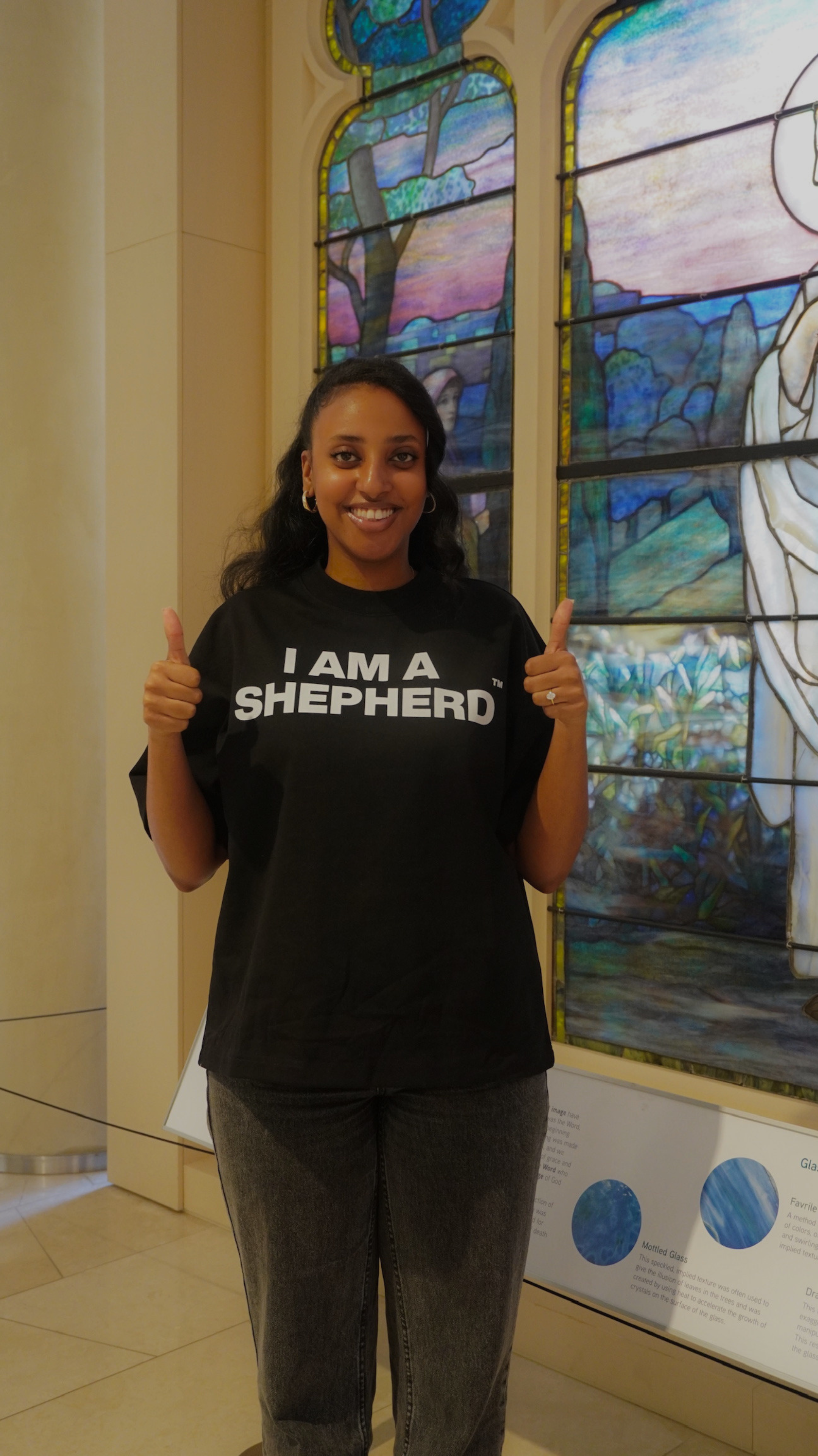 "I AM A SHEPHERD" Tee - Black/White (Boxy Oversized T-Shirt)