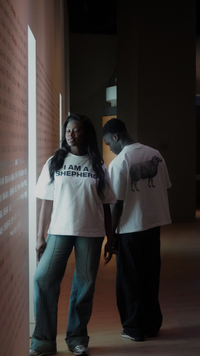 "I AM A SHEPHERD" Tee - White/Black (Boxy Oversized T-Shirt)
