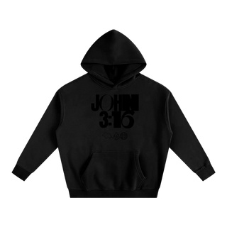 JOHN 316 Hoodie — Black Letters