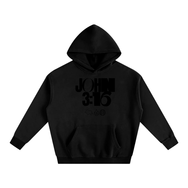 JOHN 316 Hoodie — Black Letters
