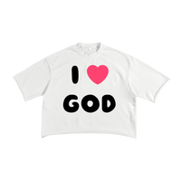 I ♡ GOD — Terry Raw Edge T-Shirt