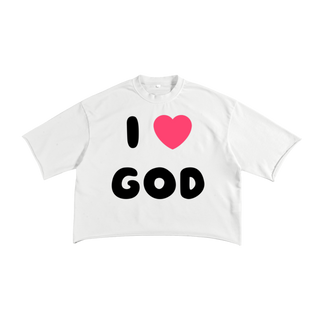 I ♡ GOD — Terry Raw Edge T-Shirt