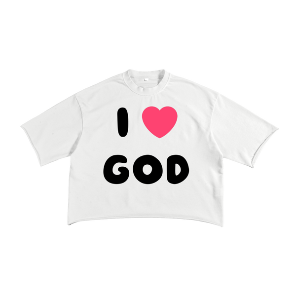 I ♡ GOD — Terry Raw Edge T-Shirt