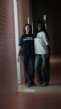 "I AM A SHEPHERD" Tee - White/Black (Boxy Oversized T-Shirt)