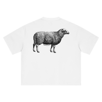 "I AM A SHEPHERD" Tee - White/Black (Boxy Oversized T-Shirt)