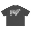 "I AM A SHEPHERD" Tee - Gray/White (Boxy Oversized T-Shirt)