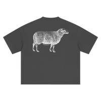 "I AM A SHEPHERD" Tee - Gray/White (Boxy Oversized T-Shirt)