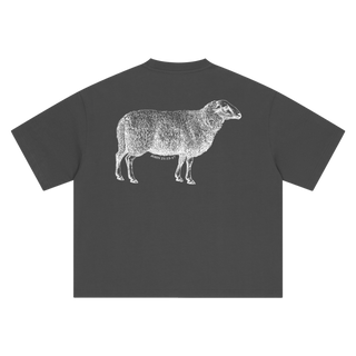 "I AM A SHEPHERD™" Tee — Gray/White (Boxy Oversized T-Shirt)