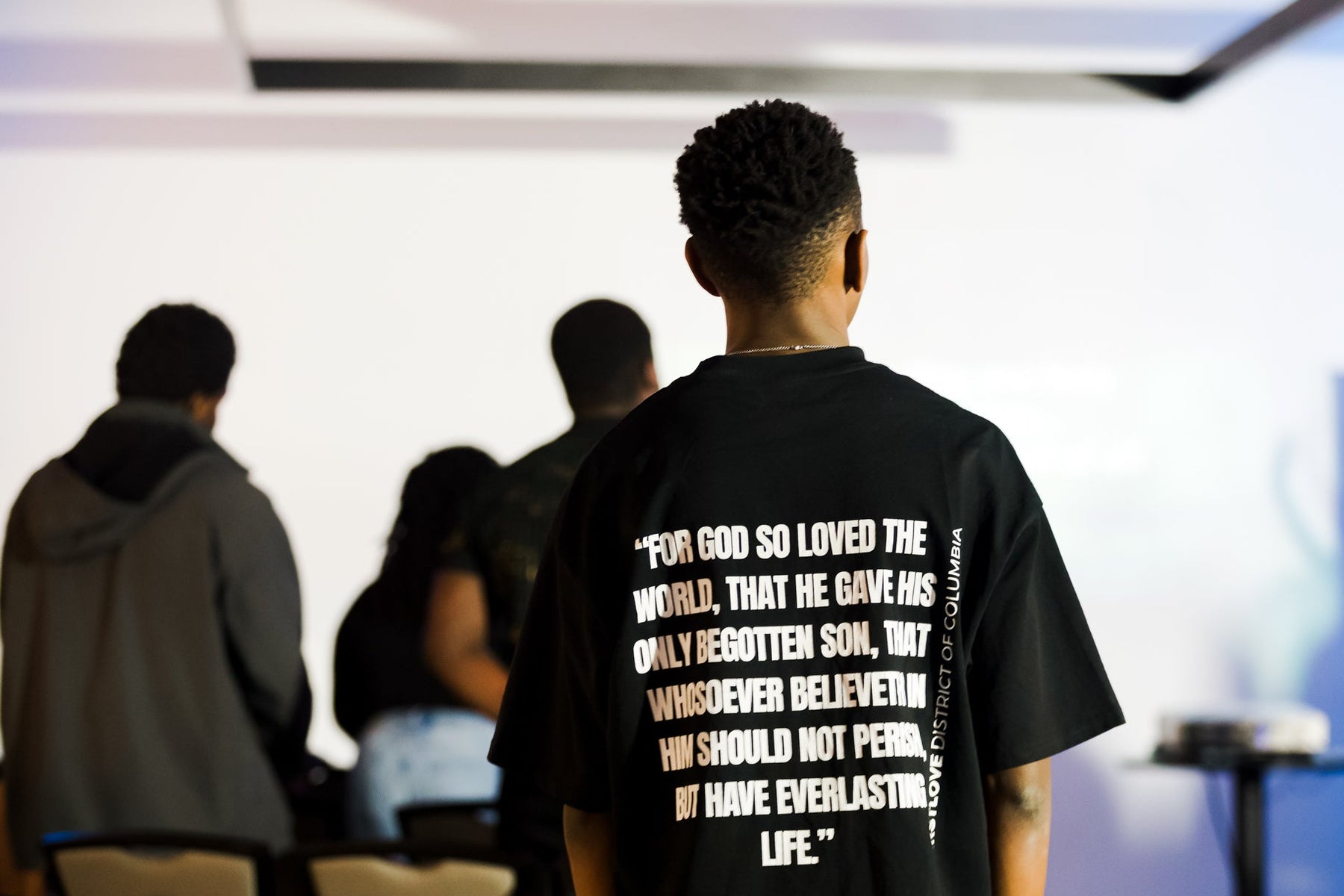 JOHN 316 Tee — Black/White