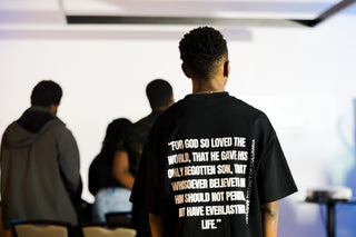 JOHN 316 Tee — Black/White