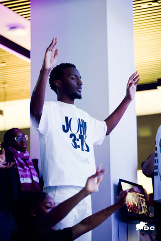 JOHN 316 Tee — White/Black