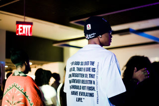 JOHN 316 Tee — White/Black