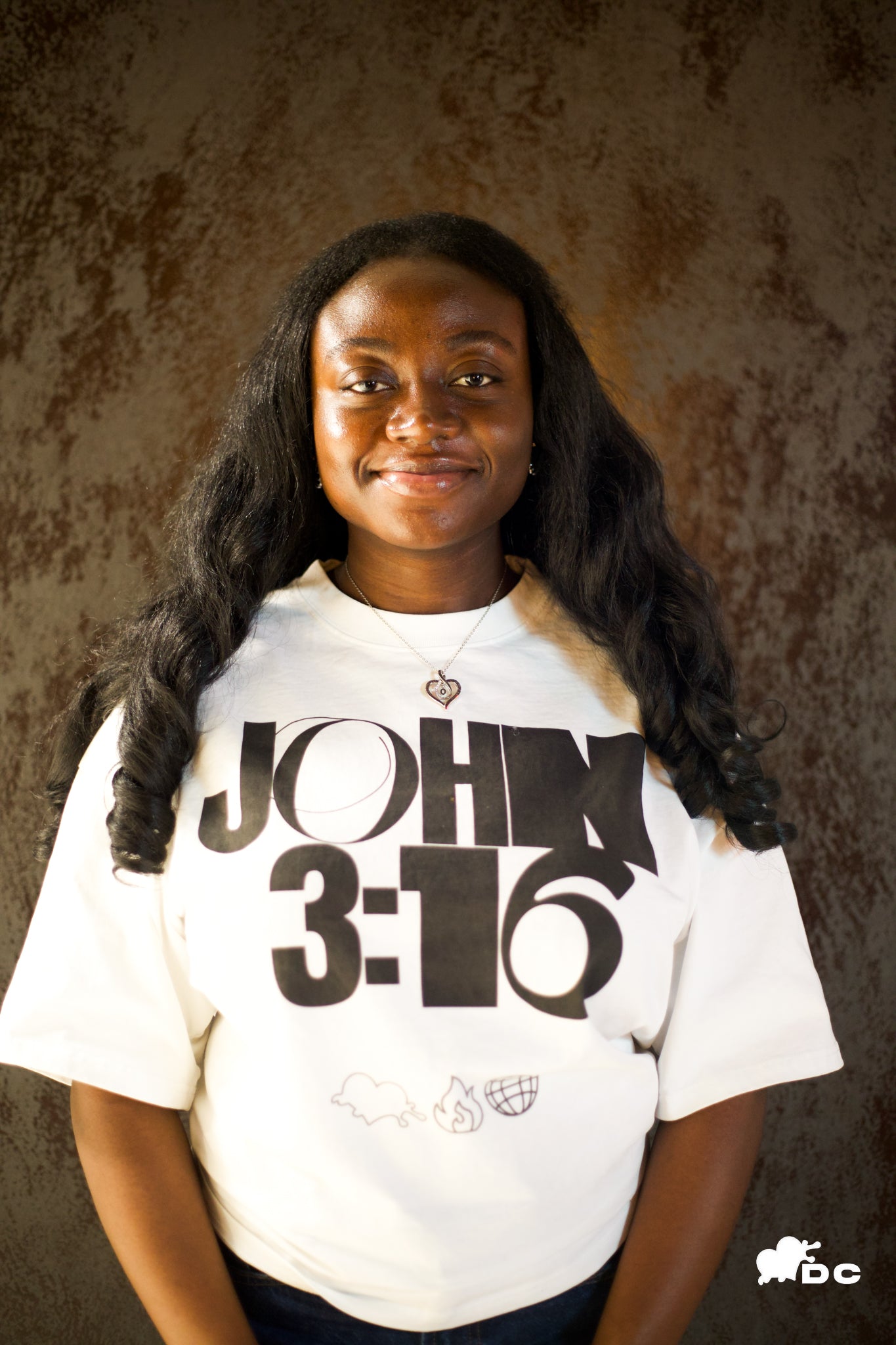 JOHN 316 Tee — White/Black