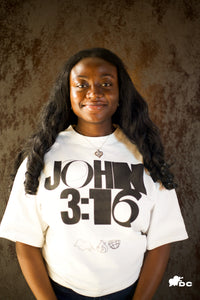 JOHN 316 Tee — White/Black