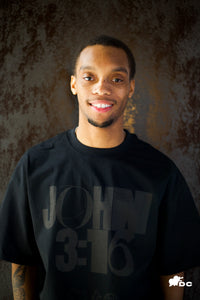 JOHN 316 Tee — Black/Black