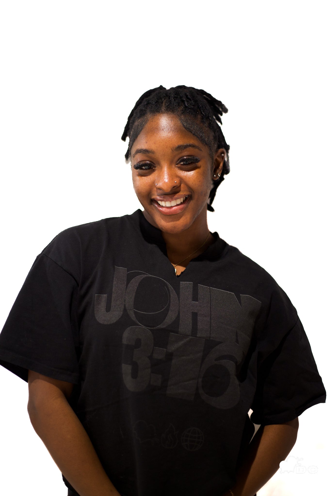 JOHN 316 Tee — Black/Black