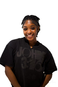 JOHN 316 Tee — Black/Black
