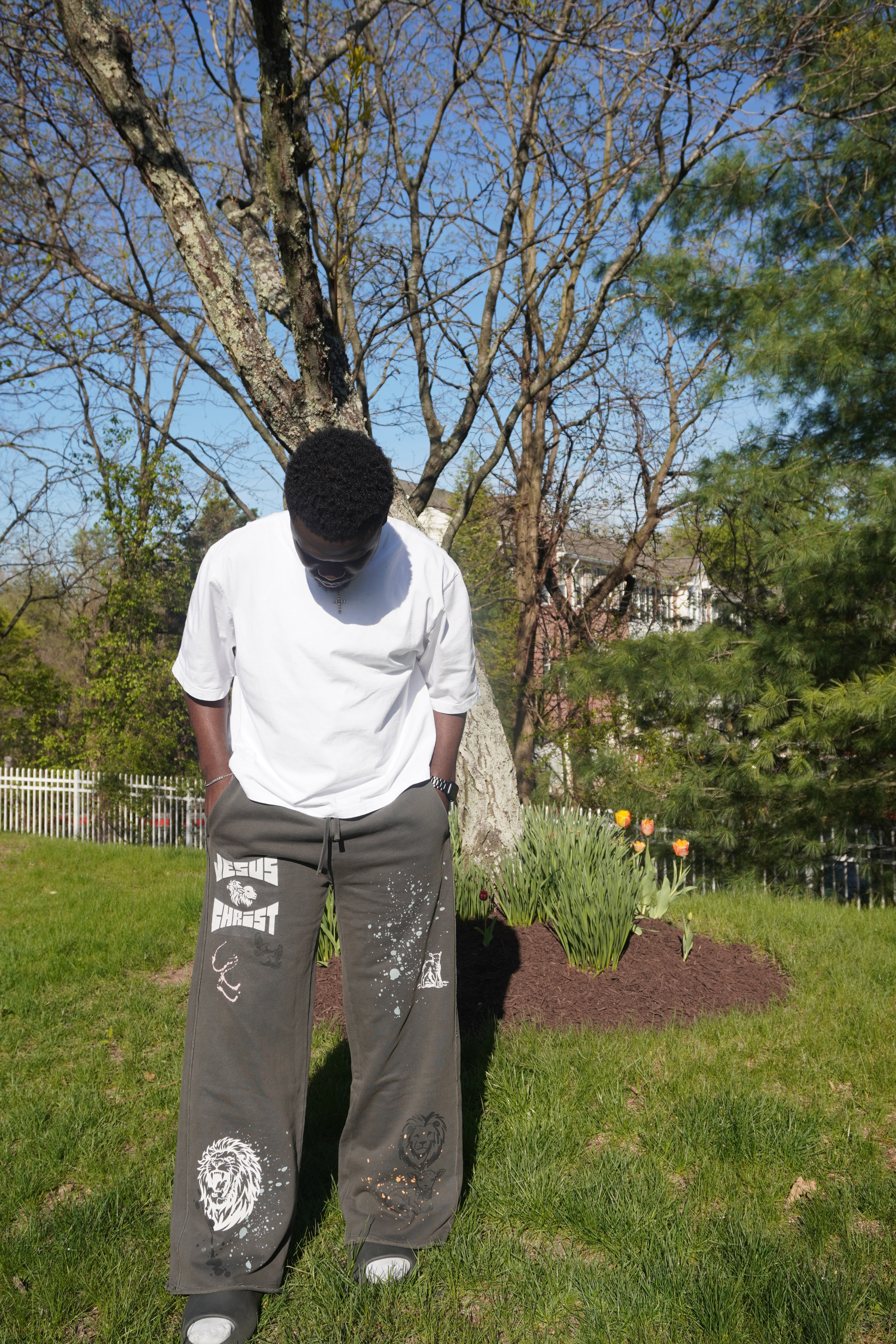 JESUS CHRIST DOODLE SWEATPANTS – Everybody's Going to Heaven