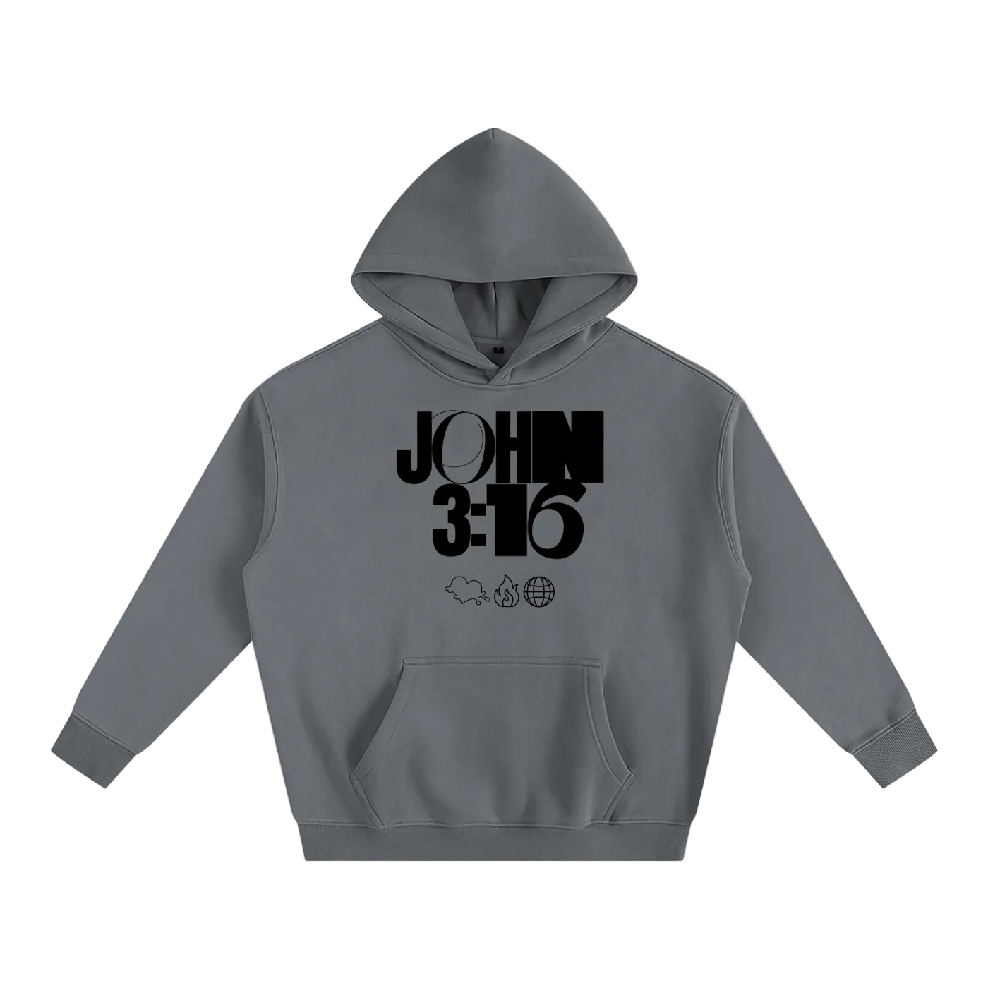 JOHN 316 Hoodie — Black Letters