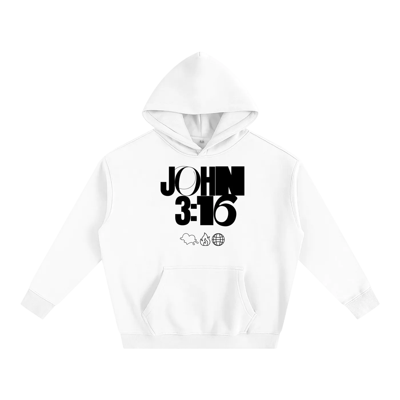 JOHN 316 Hoodie — Black Letters
