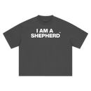 "I AM A SHEPHERD" Tee - Gray/White (Boxy Oversized T-Shirt)